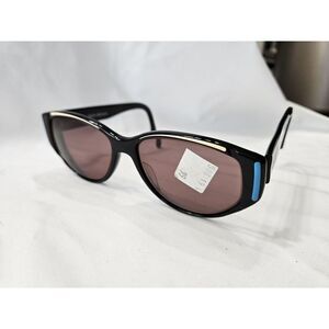 Vintage Vogue Sunglasses Black Blue Keico W44 Alta Moda Eyewear